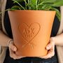 Personalised Love Heart Engraved Pot, thumbnail 6 of 6