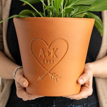 Personalised Love Heart Engraved Pot, 6 of 6
