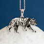 Sterling Silver Tiger Necklace, thumbnail 1 of 12