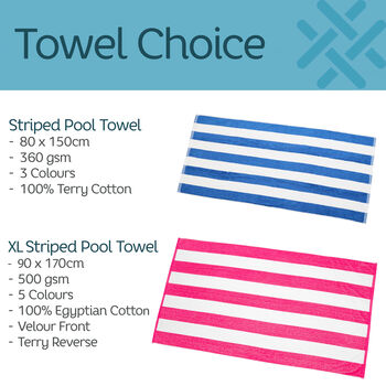 Personalised Embroidered Chlorine Resistant Pool Towel, 6 of 12