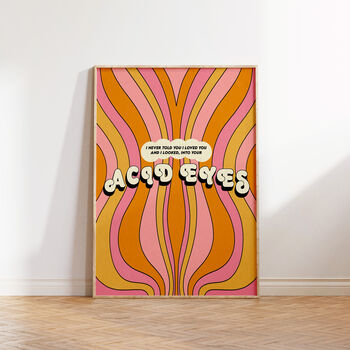 Acid Eyes Multicolour Music Gift Print, 2 of 2