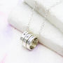 Personalised Silver Hoop Necklace, thumbnail 6 of 7
