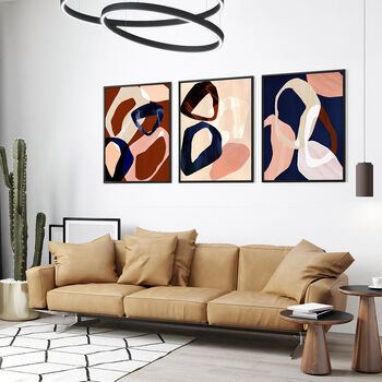 Oversized Circle Abstract Print Set Of Three, 2 of 12