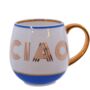 China Mugs With Gold Lettering, thumbnail 2 of 4