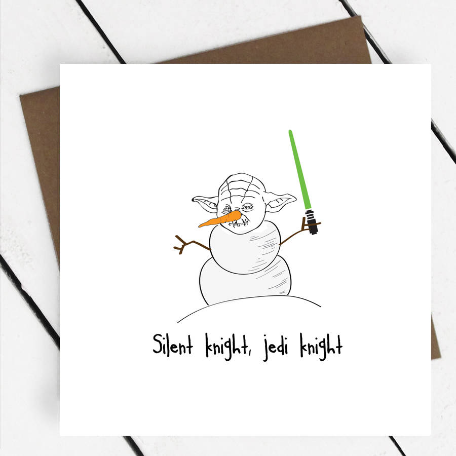 'silent knight, jedi knight' star wars christmas card by a 