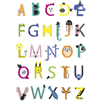 Children's Name Print With Animal Characters, 6 of 6