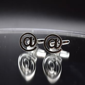 @ Symbol Cufflinks 316 L Stainless Steel Gift For Tech Lovers And Entrepreneurs, 5 of 5