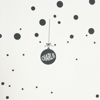 Personalised Christmas Bauble Decal Sticker, 4 of 5