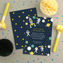 Personalised Space Pattern Birthday Invitations, thumbnail 1 of 3