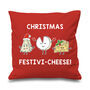 Funny Cheese Christmas Cushion, thumbnail 5 of 5