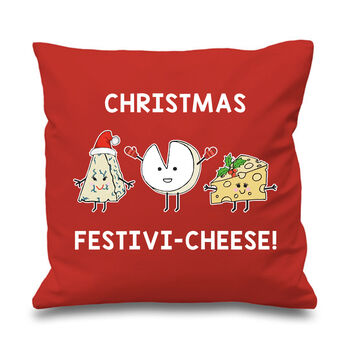 Funny Cheese Christmas Cushion, 5 of 5
