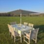 The Amalfi Lemon Outdoor Tablecloth With Parasol Hole, thumbnail 4 of 6