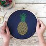 Pineapple Embroidery Kit, thumbnail 5 of 5