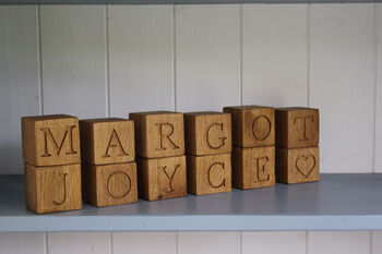 Personalised Wooden Baby Name Blocks, 5 of 11