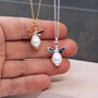 Sterling Silver Bee And Pearl Necklace, thumbnail 1 of 10