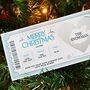 Personalised Christmas Scratch Ticket Musical Theatre Show Surprise Gift Reveal Card, thumbnail 5 of 9