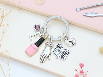 Nail Technician Personalised Keyring Nail Tech Thank You, 2 of 11
