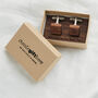 Personalised Wooden Square Cufflinks, thumbnail 3 of 5