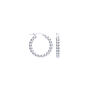 Bohemian Rhythm Sterling Silver Hoop Earrings, thumbnail 2 of 4