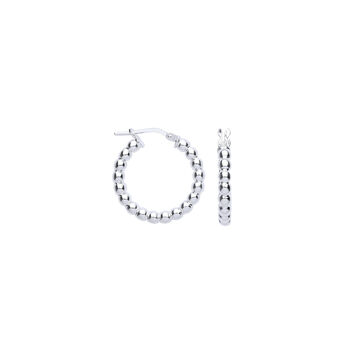 Bohemian Rhythm Sterling Silver Hoop Earrings, 2 of 4