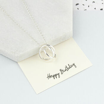 30th Birthday Sterling Silver Ring Necklace, 4 of 7
