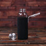 Personalised Engraved Glass Water Bottle Black Cover, thumbnail 1 of 5