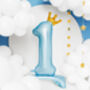1st Birthday Foil Balloon Sky Blue, thumbnail 3 of 4