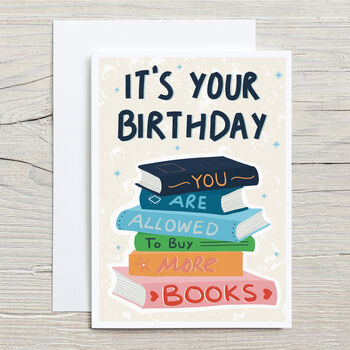 Buy More Books Birthday Card, 3 of 3