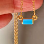Turquoise Gemstone Baguette Necklace, thumbnail 1 of 4