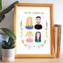 Family Portrait Personalised Hand Painted Print, thumbnail 1 of 5