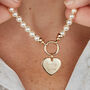 Personalised Small Lucky Charm White Pearl Necklace, thumbnail 1 of 3