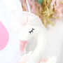 Pink Swan Soft Toy With Personalised Bag, thumbnail 3 of 4