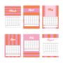 Academic Striped Calendar In Pink, thumbnail 4 of 4