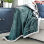 Personalised Teal Super Soft Blanket, thumbnail 1 of 3