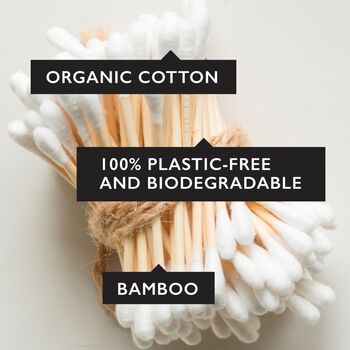 Organic Plastic Free Cotton + Bamboo Buds Pack Of 200, 2 of 5