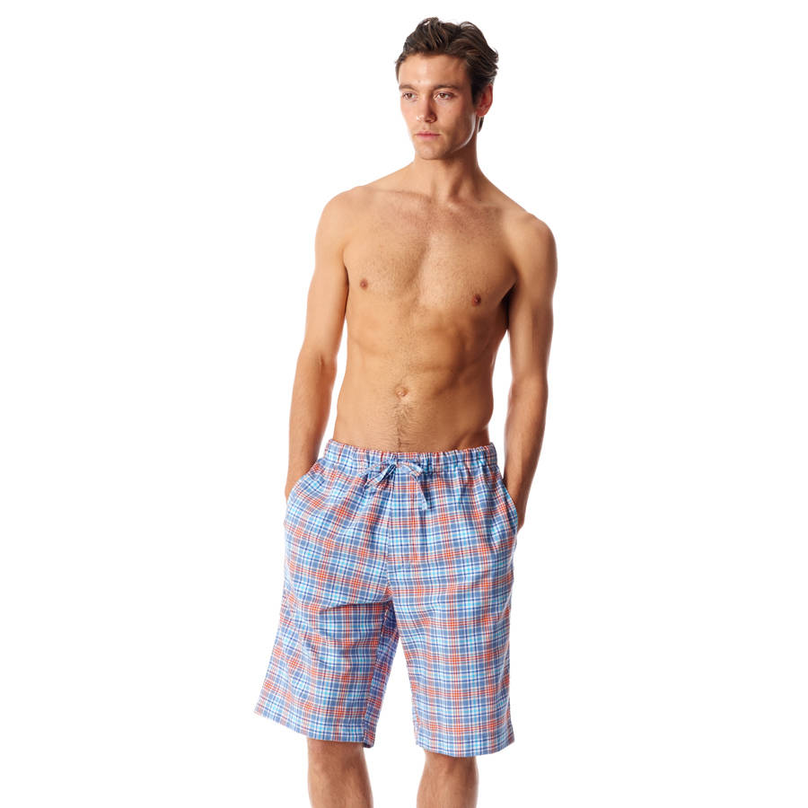 men's checked pyjama shorts: more colours by pj pan ...