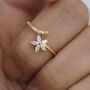 Cz Flower Open Ring In Sterling Silver, thumbnail 1 of 12