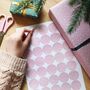 Recycled Pink Stars Wrapping Paper Stickers, thumbnail 1 of 4