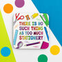 Colourful Stationery Lover Coaster, thumbnail 1 of 3