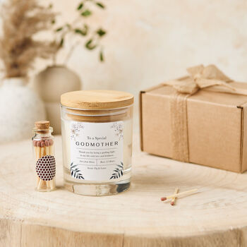 Godmother Thank You Candle Gift Set Keepsake, 2 of 2