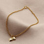 9ct Gold Double Heart Charm Bracelet, thumbnail 2 of 9