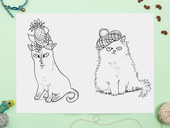 Colouring Book Cats In Hats, 6 of 9