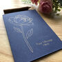 Thank You Bridesmaid Personalised Peony Flower Gold Foil Wedding Card, thumbnail 6 of 12