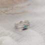 Personalised Silver And Turquoise Spinner Ring, thumbnail 9 of 10