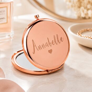 Personalised Name Compact Mirror, 3 of 9