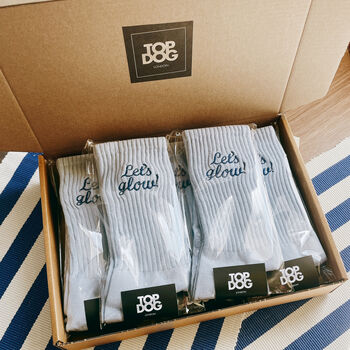 Custom Embroidered Name Yoga Pilates Socks, 9 of 12