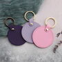 Personalised Initial Leather Round Key Ring, thumbnail 7 of 8