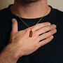 Gold Plated Monolith Pendant Necklace For Men, thumbnail 2 of 11