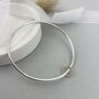The Crown Halo Bangle Silver Bangle With Beaded Hoop, thumbnail 2 of 3