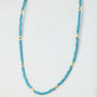 Turquoise Beaded Gold Necklace, thumbnail 1 of 3